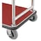 Global Industrial Silver Stainless Steel Bellman Cart Curved Uprights 6 Rubber Casters, 41-1/4L x 24W x 73H 985118SL - alternate 3